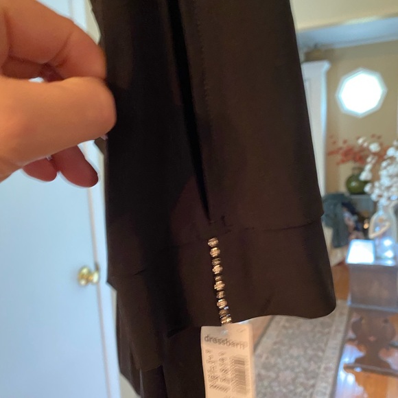 NWT Dressbarn Black Rhinestone top - Picture 10 of 13